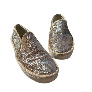 Jack Rogers Tucker Glitter Casual Sneakers Gold Size 8